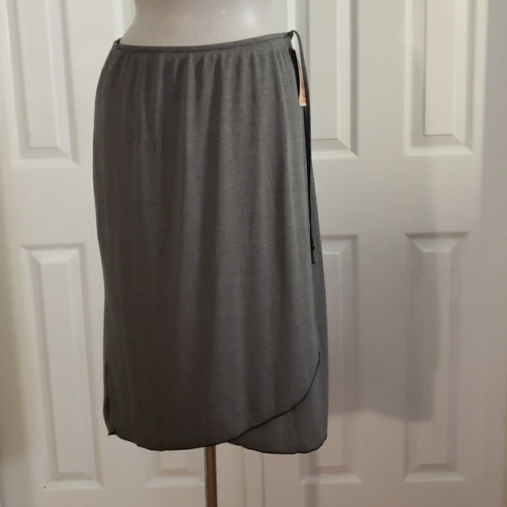 Lapis grey wrap skirt size large stretch
